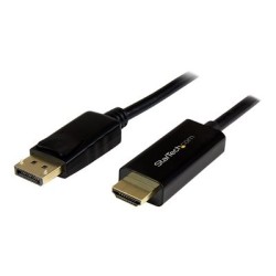 StarTech.com 6.5 ft / 2m DisplayPort to HDMI converter cable - 4K (DP2HDMM2MB) - Kabel adaptéru - DisplayPort s piny (male) do