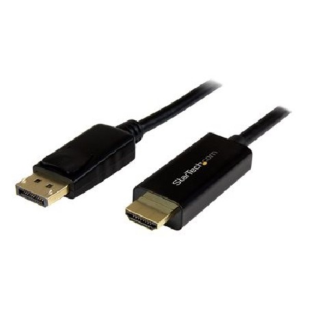 StarTech.com 6.5 ft / 2m DisplayPort to HDMI converter cable - 4K (DP2HDMM2MB) - Kabel adaptéru - DisplayPort s piny (male) do