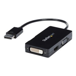 StarTech.com 3 in 1 DisplayPort Multi Video Adapter Converter - 1080p DP Laptop to HDMI VGA or DVI Monitor or Projector Display