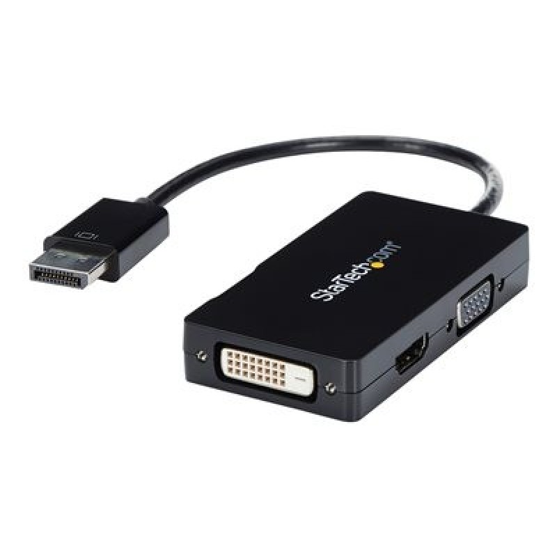 StarTech.com 3 in 1 DisplayPort Multi Video Adapter Converter - 1080p DP Laptop to HDMI VGA or DVI Monitor or Projector Display