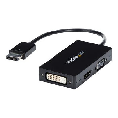 StarTech.com 3 in 1 DisplayPort Multi Video Adapter Converter - 1080p DP Laptop to HDMI VGA or DVI Monitor or Projector Display