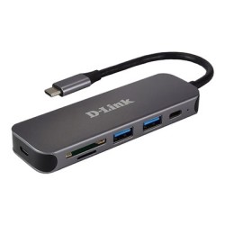 D-Link DUB-2325 USB-C Hub with SD/microSD Card Reader, 2x USB3.0