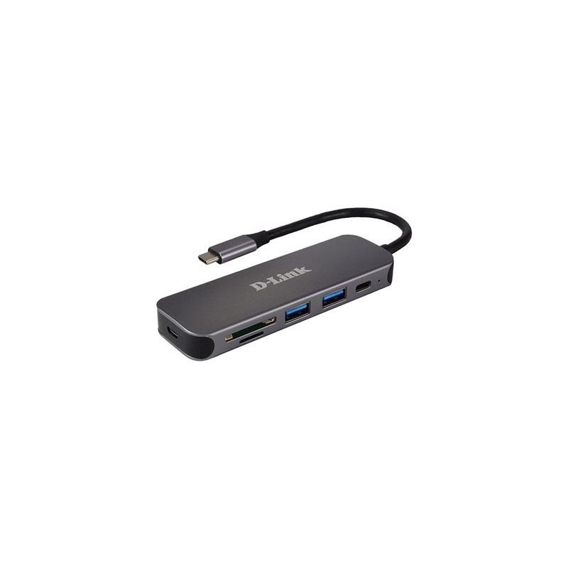 D-Link DUB-2325 USB-C Hub with SD/microSD Card Reader, 2x USB3.0