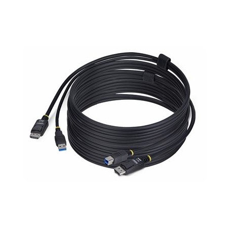 StarTech.com 10ft (3m) DisplayPort and USB 5Gbps KVM Cable - Kabel klávesnice / videa / myši (KVM) - USB typ A, DisplayPort (M)