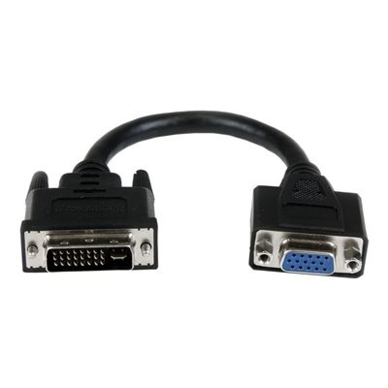 StarTech.com 8in DVI to VGA Cable Adapter - DVI-I Male to VGA Female Dongle Adapter (DVIVGAMF8IN) - Adaptér VGA) - DVI-I (M) do
