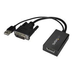 StarTech.com DVI to DisplayPort Adapter - USB Power - 1920 x 1200 - DVI to DisplayPort Converter - Video Adapter - DVI-D to DP