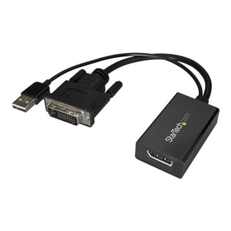 StarTech.com DVI to DisplayPort Adapter - USB Power - 1920 x 1200 - DVI to DisplayPort Converter - Video Adapter - DVI-D to DP