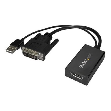 StarTech.com DVI to DisplayPort Adapter - USB Power - 1920 x 1200 - DVI to DisplayPort Converter - Video Adapter - DVI-D to DP