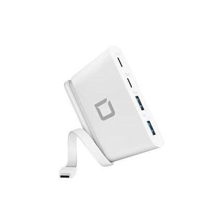 DICOTA USB-C Portable Hub 4-in-1 - Rozbočovač - 2 x USB-C + 2 x SuperSpeed USB - desktop