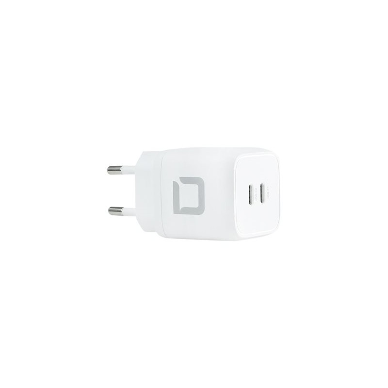 DICOTA Comfort - Síťový adaptér - 45 Watt - 2.5 A - PD 3.0 - 2 výstupní konektory (USB-C) - bílá
