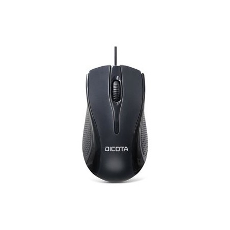 DICOTA - Myš - pravák a levák - 3 tlačítka - kabelové - USB - černá
