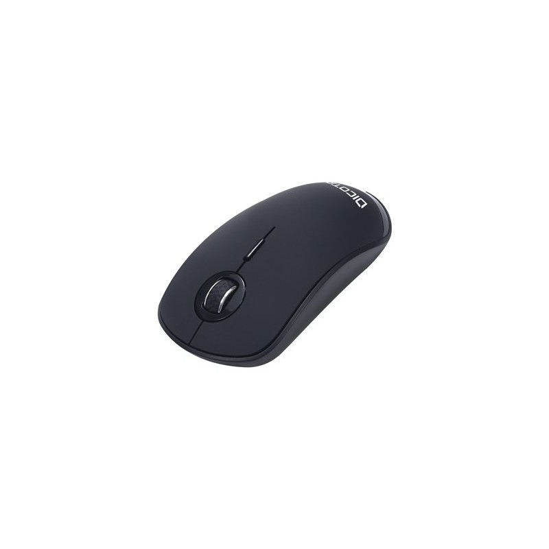 DICOTA Silent - V2 - myš - pravák a levák - optický - 3 tlačítka - bezdrátový - 2.4 GHz - bezdrátový přijímač USB - černá