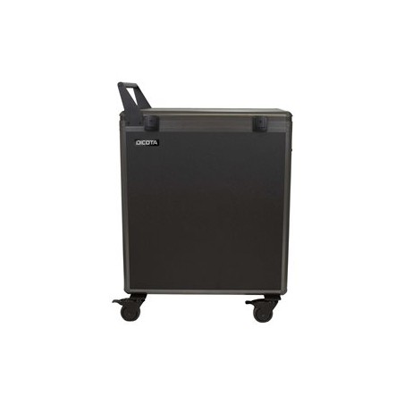 DICOTA - Vozík (pouze nabíjení) - drsný - pro 20 tabletů / notebooků - uzamykatelný - hliník (pouzdro) - stříbrná - výstup: AC