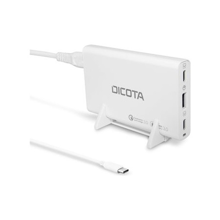 DICOTA - Síťový adaptér - univerzální - 65 Watt - PD 3.0, QC 4.0+ - 3 výstupní konektory (2 x USB-C, USB) - na kabelu: USB-C