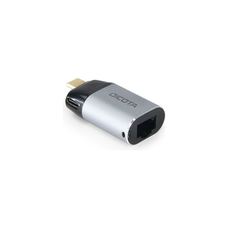 DICOTA - Síťový adaptér - USB-C / Thunderbolt 3 - Gigabit Ethernet x 1 - stříbrná