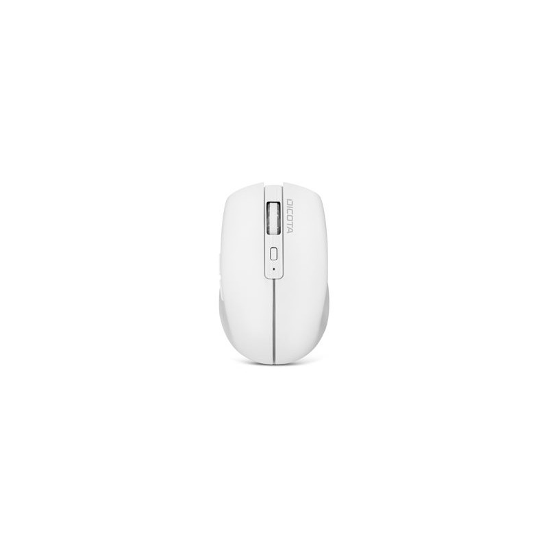 DICOTA Notebook - Myš - 5 tlačítka - bezdrátový - 2.4 GHz, Bluetooth - bezdrátový přijímač USB - bílá