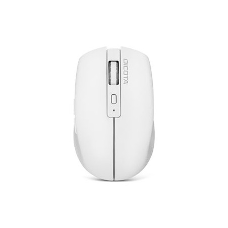 DICOTA Notebook - Myš - 5 tlačítka - bezdrátový - 2.4 GHz, Bluetooth - bezdrátový přijímač USB - bílá