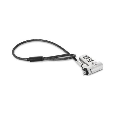 DICOTA - Bezpečnostní kabelový zámek - univerzální, mini - stříbrná - 30 cm D32050