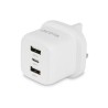 DICOTA - Sítový adaptér - kompaktní, notebook - 32 Watt - 3 A - 3 výstupní konektory (USB-C, 2 x USB) - bílá - Velká Británie