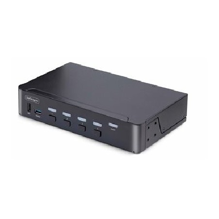 StarTech.com 4-Port DisplayPort 1.4 KVM Switch, 8K 60Hz / 4K 144Hz, 2x USB 3.0 Ports, 4x USB 2.0 Ports, Hotkey Switching, TAA