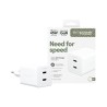 empower by PanzerGlass - Sítový adaptér - 45 Watt - napájení Power Delivery 3.1 - 2 výstupní konektory (USB-C) - stríbrne bílá