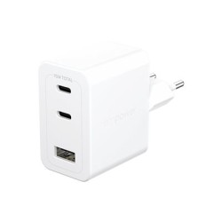 PanzerGlass empower nabíječka Turbo GaN 70 W 2x USB-C + 1x USB-A white