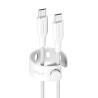 empower - USB kabel - USB-C (M) do USB-C (M) - USB 2.0 - 20 V - 3 A - 1.2 m - Rychlé nabíjení až 60W - stríbrne bílá