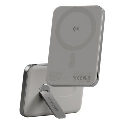 PanzerGlass empower bezdrátová Qi2 powerbanka 5000 mAh, MagSafe, Kickstand, grey