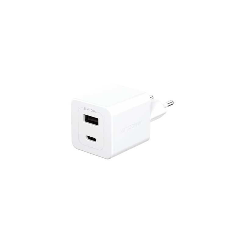 PanzerGlass empower nabíječka Turbo GaN 35 W 1x USB-C + 1x USB-A white