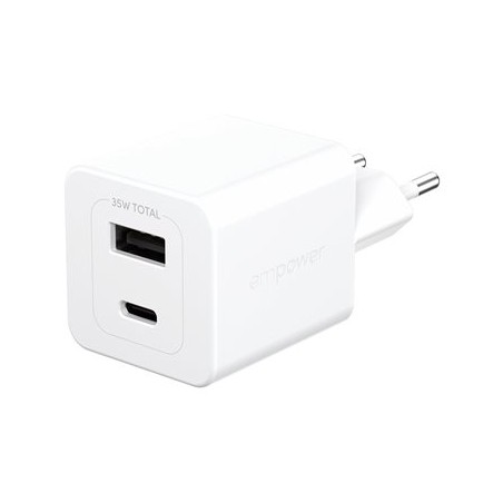 PanzerGlass empower nabíječka Turbo GaN 35 W 1x USB-C + 1x USB-A white