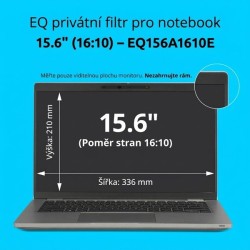 Kensington EQ - Filtr pro zvýšení soukromí k notebooku - dvoucestné - odstranitelné - lepící, kloubové pásky - 15.6"