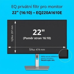 Kensington EQ - Filtr displeje ke zvýšení soukromí - dvoucestné - odstranitelné - lepící, kloubové pásky - 22"