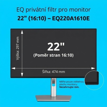 Kensington EQ - Filtr displeje ke zvýšení soukromí - dvoucestné - odstranitelné - lepící, kloubové pásky - 22"