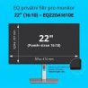 Kensington EQ - Filtr displeje ke zvýšení soukromí - dvoucestné - odstranitelné - lepící, kloubové pásky - 22"
