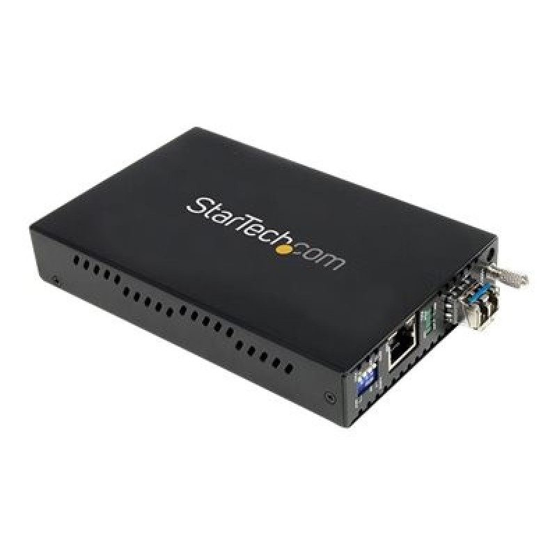 StarTech.com 1000 Mbps Gigabit Single-Mode Copper to Fiber Media Converter - Ethernet (1000Base-T) to LC Fiber Converter