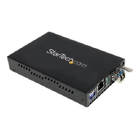 StarTech.com 1000 Mbps Gigabit Single-Mode Copper to Fiber Media Converter - Ethernet (1000Base-T) to LC Fiber Converter