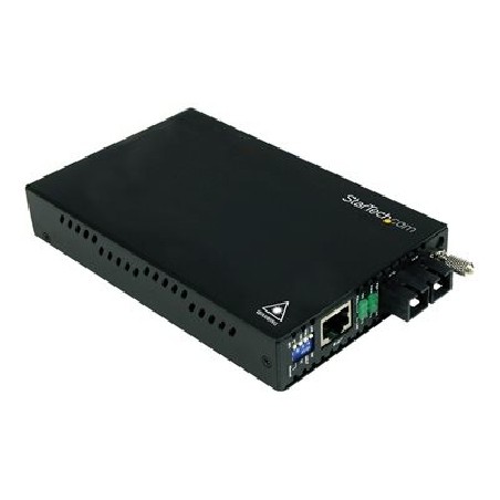 StarTech.com 10/100 Mbps Single Mode Fiber Media Converter SC - 18.6 miles/30km over Single Mode SC Fiber (ET90110SM302)