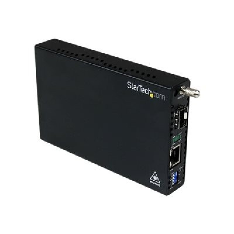 StarTech.com Gigabit Ethernet Fiber Media Converter with Open SFP Slot - Fiber to Ethernet Converter - Gigabit Ethernet Media