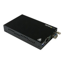 StarTech.com Singlemode (SM) LC Fiber Media Converter for 1Gbe Network - 20km - Gigabit Ethernet - 1310nm - with SFP