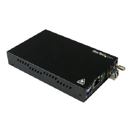 StarTech.com Singlemode (SM) LC Fiber Media Converter for 1Gbe Network - 20km - Gigabit Ethernet - 1310nm - with SFP
