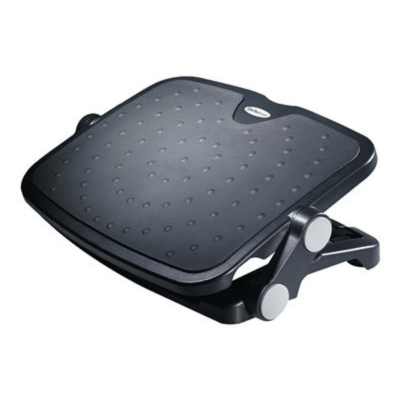 StarTech.com Under Desk Foot Rest - 18in x 14in - Adjustable Height and Angle - Foot Stool - Footrest for Desk - Office Foot