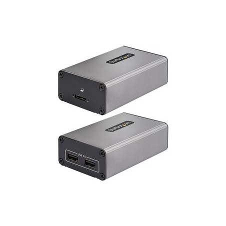 StarTech.com 2-Port USB 3.0 Extender over OM3 Multimode Fiber, LC/LC, 2x 5Gbps USB-A Hub, 350m (1150ft) Range, Durable USB