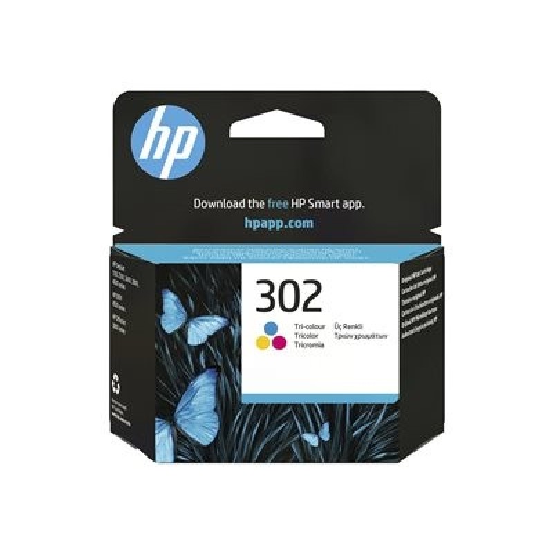 HP 302 Tri-color Original Ink Cartridge, , F6U65AE (165 pages)