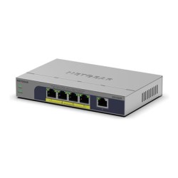 NETGEAR GS105PP - Prepínac - nerízený - 1 x 10/100/1000 + 4 x 10/100/1000 (PoE+) - desktop, pro pripevnení na zed - PoE+ (83 W)