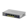 NETGEAR GS105PP - Prepínac - nerízený - 1 x 10/100/1000 + 4 x 10/100/1000 (PoE+) - desktop, pro pripevnení na zed - PoE+ (83 W)