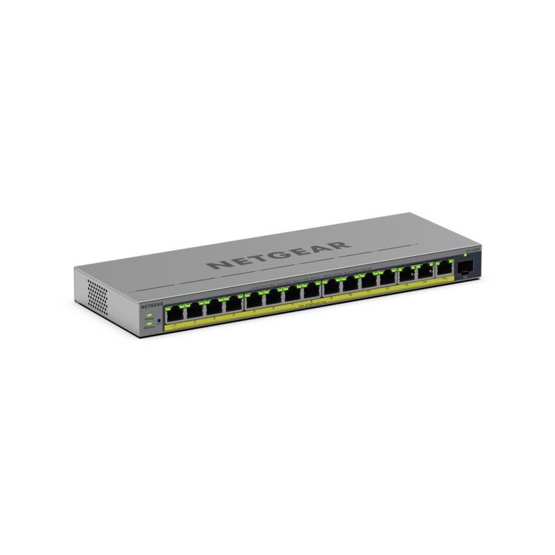 NETGEAR Easy Smart GS116EPP - Prepínac - L3 - inteligentní - 1 x 10/100/1000 + 15 x 10/100/1000 (PoE+) - desktop, pro