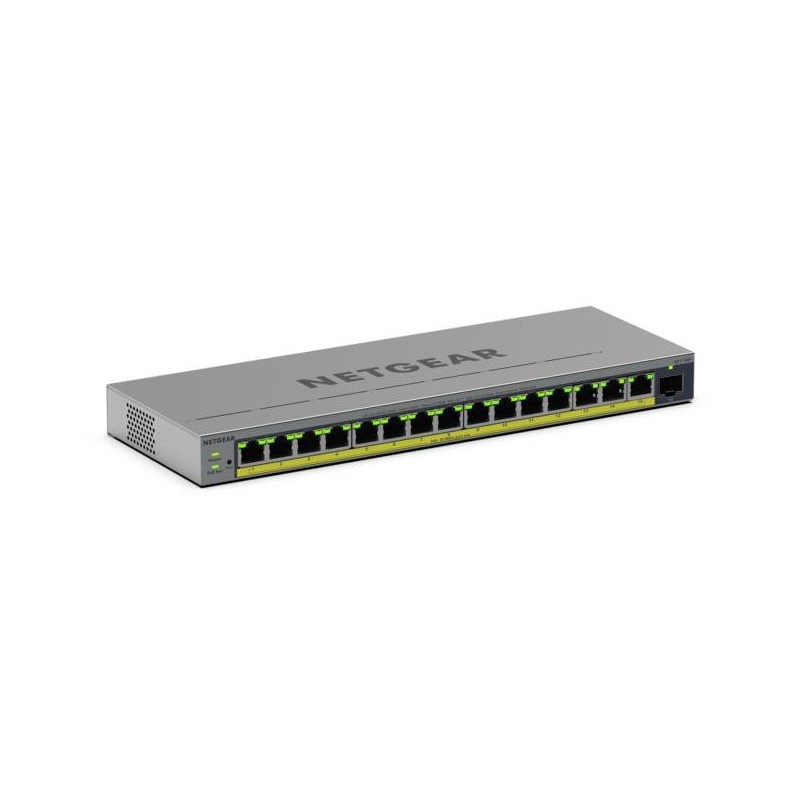 NETGEAR Easy Smart GS116EP - Prepínac - L3 - inteligentní - 1 x 10/100/1000 + 15 x 10/100/1000 (PoE+) - desktop, pro pripevnení