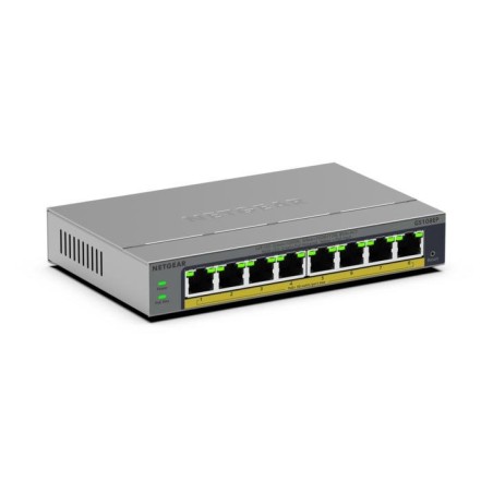 NETGEAR Easy Smart GS108EP - Prepínac - L3 - inteligentní - 8 x 10/100/1000 (PoE+) - desktop, pro pripevnení na zed - PoE+ (62