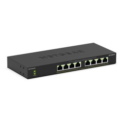 NETGEAR 300 Series GS308LP - Prepínac - essentials - nerízený - 8 x 10/100/1000 (PoE+) - desktop, pro pripevnení na zed - PoE+