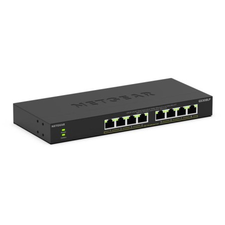 NETGEAR 300 Series GS308LP - Prepínac - essentials - nerízený - 8 x 10/100/1000 (PoE+) - desktop, pro pripevnení na zed - PoE+